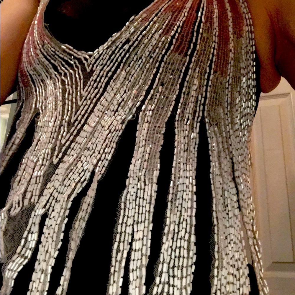 Blumarine sequined halter top.  Ultimate Cher mermaid 🧜🏻‍♀️ top.